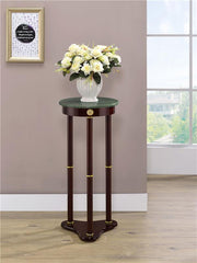 Edie Round Marble Top Accent Side Table Merlot - 3315