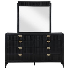 Brookmead 8-drawer Dresser with Mirror Black - 224713M