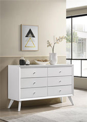 Janelle 6-drawer Dresser White - 223653