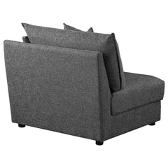 Sasha Upholstered RAF Chair Barely Black - 551684RAF