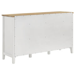 Hollis 2-door Dining Sideboard with Drawers Brown and White - 122245