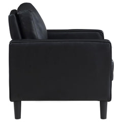 Ruth 3-piece Upholstered Track Arm Sofa Set Black - 508361-S3