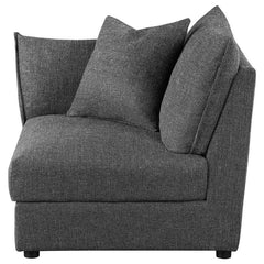 Sasha Upholstered LAF Chair Barely Black - 551684LAF