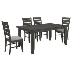 Dalila 5-piece Rectangular Dining Set Grey and Dark Grey - 102721GRY-S5