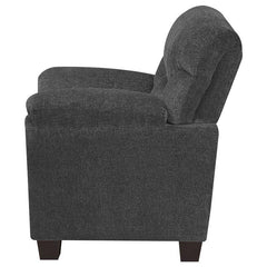 Clementine Upholstered Padded Arm Accent Chair Grey - 506576