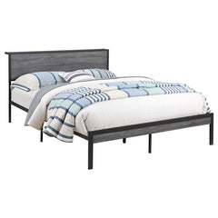 Ricky Metal Full Panel Bed Grey - 302143F