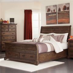 Elk Grove California King Storage Sleigh Bed Vintage Bourbon - 203891KW