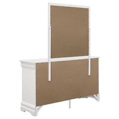 Louis Philippe 6-drawer Dresser with Mirror White - 204693M