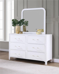 Anastasia 6-drawer Dresser with Mirror Pearl White - 224753M