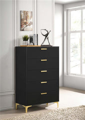 Kendall 5-drawer Bedroom Chest Black - 224455