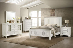 Sandy Beach Rectangular Dresser Mirror Cream White - 201304