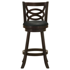 Calecita Swivel Bar Stools with Upholstered Seat Cappuccino (Set of 2) - 101930