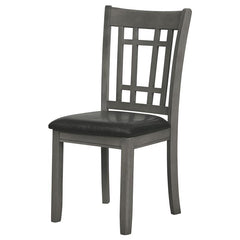 Lavon Padded Dining Side Chairs Medium Grey and Black (Set of 2) - 108212