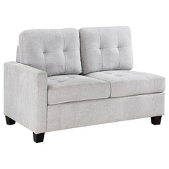 Georgina Upholstered LAF Chair Steel Beige - 551708LAF