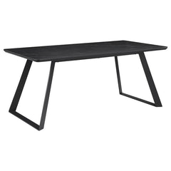 Smith 7-piece Rectangular Dining Set with Ceramic Table Top Black and Gunmetal - 115231-S7
