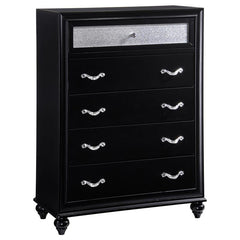 Barzini 5-piece California King Bedroom Set Black - 200891KW-S5