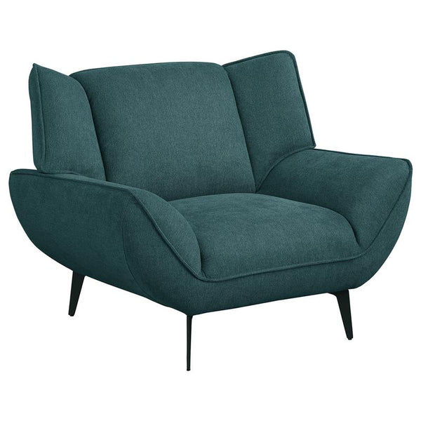 Acton Upholstered Flared Arm Accent Chair Teal Blue - 511163