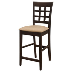 Gabriel Upholstered Counter Height Stools Cappuccino and Beige (Set of 2) - 100209