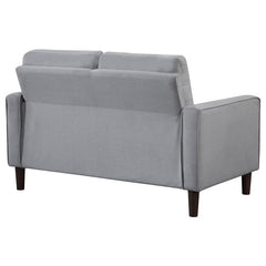 Bowen Upholstered Track Arm Tufted Loveseat Grey - 506782