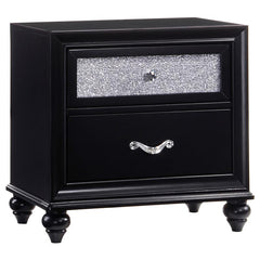 Barzini 4-piece California King Bedroom Set Black - 200891KW-S4