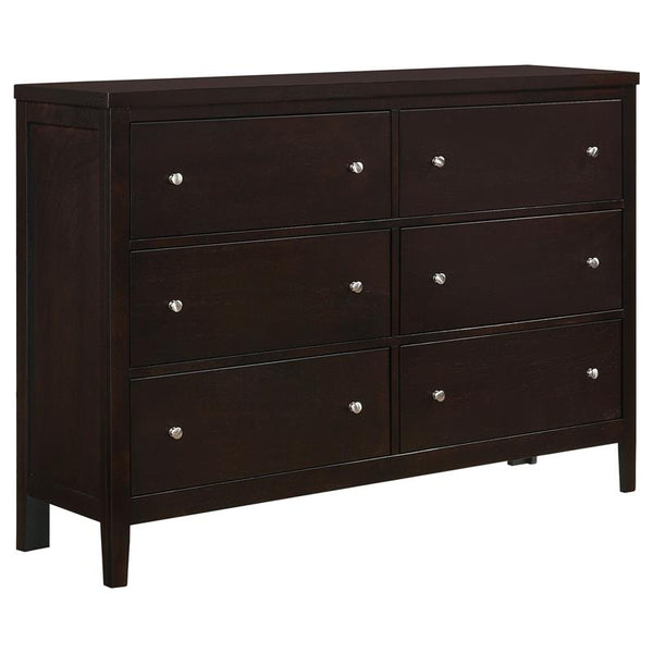 Carlton 6-drawer Rectangular Dresser Cappuccino - 202093