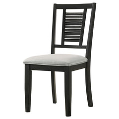 Appleton Ladder Back Dining Side Chair Black Washed and Light Grey (Set of 2) - 110282