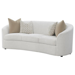 Rainn Boucle Upholstered Sloped Arm Sofa Latte - 509171