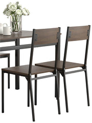 Lana 5-piece Rectangular Dining Table Set Dark Brown and Matte Black - 150505