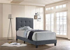 Mapes Upholstered Twin Panel Bed Grey - 305747T