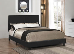 Mauve Upholstered Twin Panel Bed Black - 300558T
