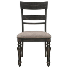 Bridget 6-piece Rectangular Dining Set Brown Brushed and Charcoal Sandthrough - 108221-S6