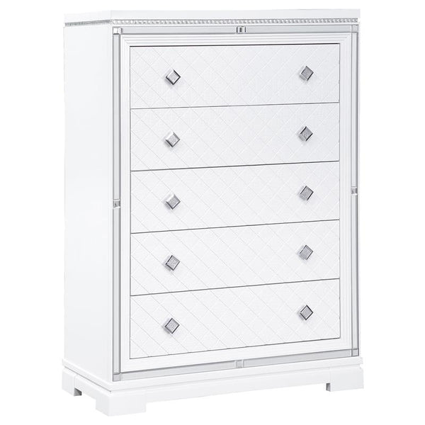 Eleanor 5-drawer Bedroom Chest White - 223565