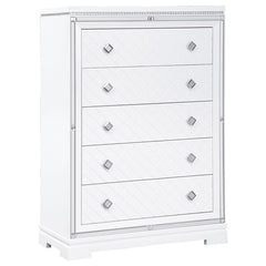 Eleanor 5-drawer Bedroom Chest White - 223565