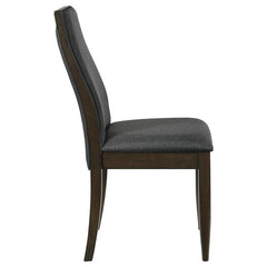 Wes Upholstered Side Chair (Set of 2) Grey and Dark Walnut - 115272