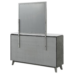 Nathan 6-drawer Dresser with Mirror Grey - 224603M