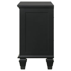 Sandy Beach 3-drawer Nightstand Black - 201322