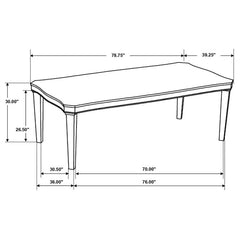 Ronnie 7-piece Starburst Dining Table Set Khaki and Rustic Cream - 108051-S7