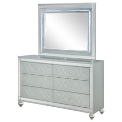 Gunnison 6-drawer Dresser with Mirror Silver Metallic - 223213M