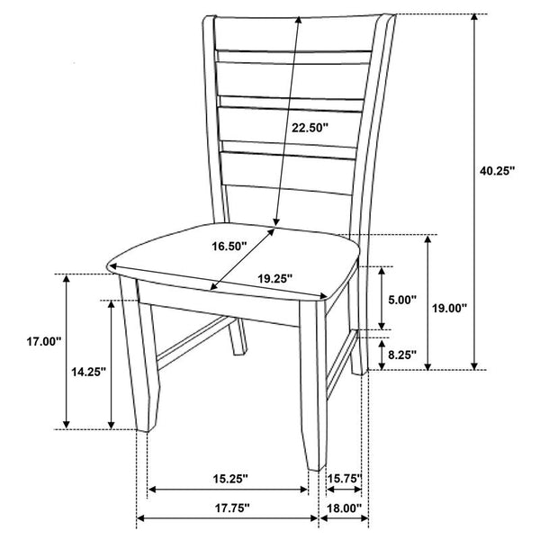 Dalila Dining Room Set Cappuccino and Black - 102721-S5