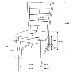 Dalila Dining Room Set Cappuccino and Black - 102721-S5