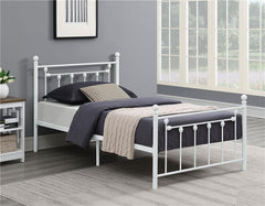 Canon Metal Twin Open Frame Bed White - 422736T