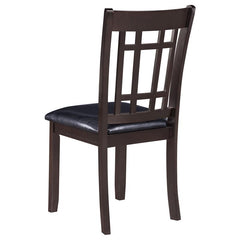 Lavon Padded Dining Side Chairs Espresso and Black (Set of 2) - 102672