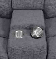 Bahrain 6-piece Modular Power Reclining Sectional Charcoal - 609540P