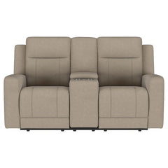 Brentwood Upholstered Motion Reclining Loveseat Taupe - 610282