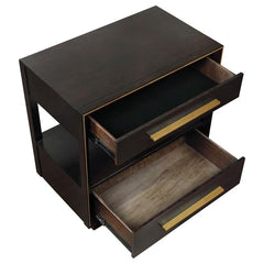 Durango 2-drawer Nightstand Smoked Peppercorn - 223262