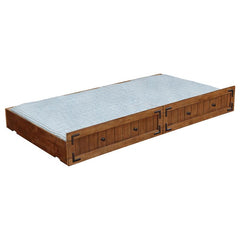 Oakdale Wood Storage Trundle Rustic Honey - 300676