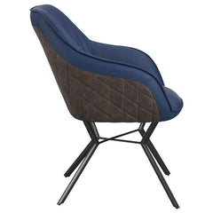 Mayer Upholstered Tufted Side Chairs (Set of 2) Blue and Brown - 193722