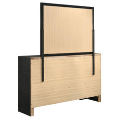 Miranda 7-drawer Dresser with Mirror Black and Rhinestone - 206363M