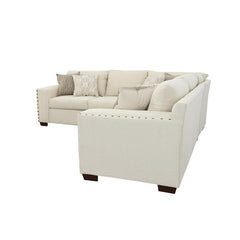 Aria Upholstered Track Arm Sectional Sofa Oatmeal - 508610
