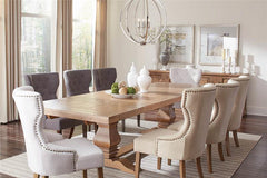 Florence Double Pedestal Dining Table Rustic Smoke - 180201